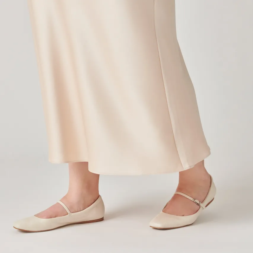REYES WIDE BALLET FLATS IVORY LEATHER^Dolce Vita Sale