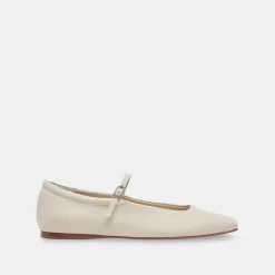 REYES WIDE BALLET FLATS IVORY LEATHER^Dolce Vita Sale