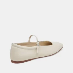 REYES WIDE BALLET FLATS IVORY LEATHER^Dolce Vita Sale
