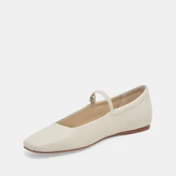 REYES WIDE BALLET FLATS IVORY LEATHER^Dolce Vita Sale