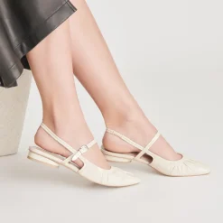 RIANNE FLATS IVORY CRINKLE PATENT^Dolce Vita Best