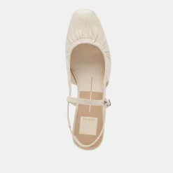 RIANNE FLATS IVORY CRINKLE PATENT^Dolce Vita Best