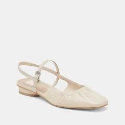 RIANNE FLATS IVORY CRINKLE PATENT^Dolce Vita Best
