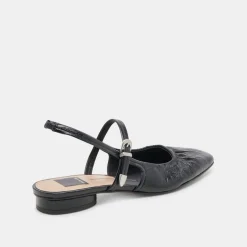 RIANNE FLATS MIDNIGHT CRINKLE PATENT^Dolce Vita Online