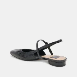 RIANNE FLATS MIDNIGHT CRINKLE PATENT^Dolce Vita Online