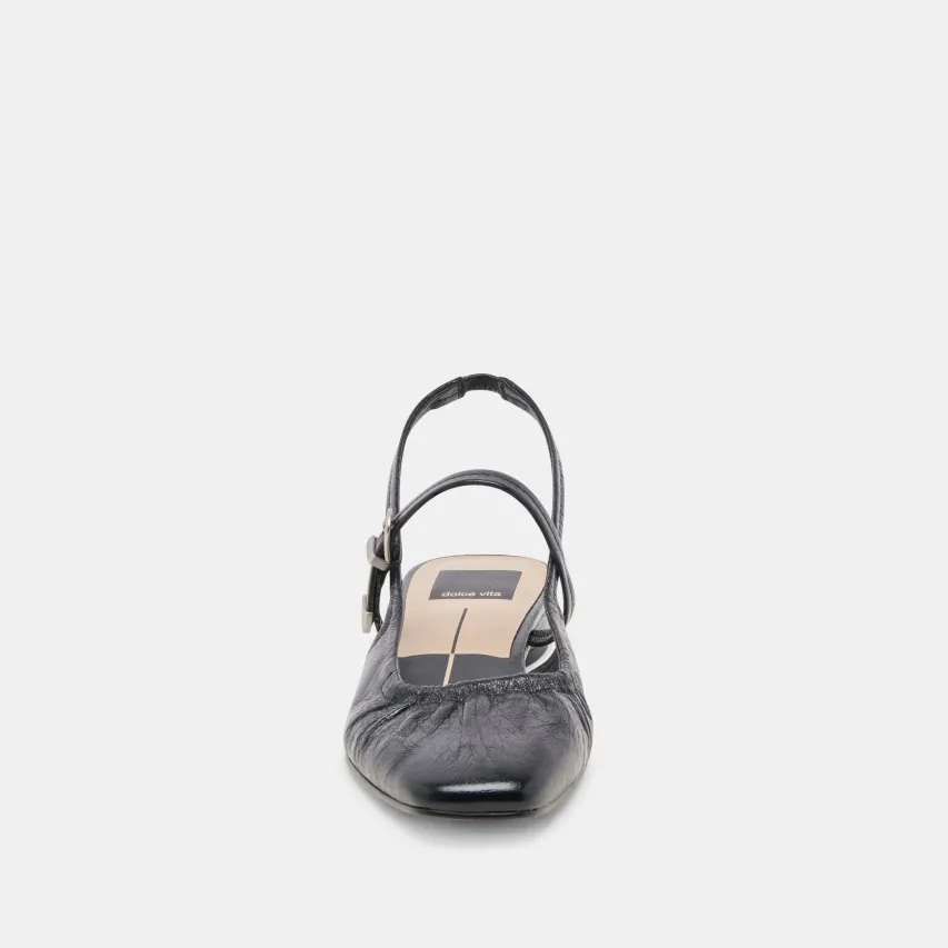 RIANNE FLATS MIDNIGHT CRINKLE PATENT^Dolce Vita Online