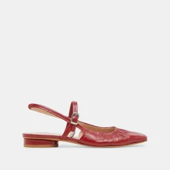 RIANNE FLATS RED CRINKLE PATENT^Dolce Vita Fashion