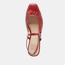 RIANNE FLATS RED CRINKLE PATENT^Dolce Vita Fashion