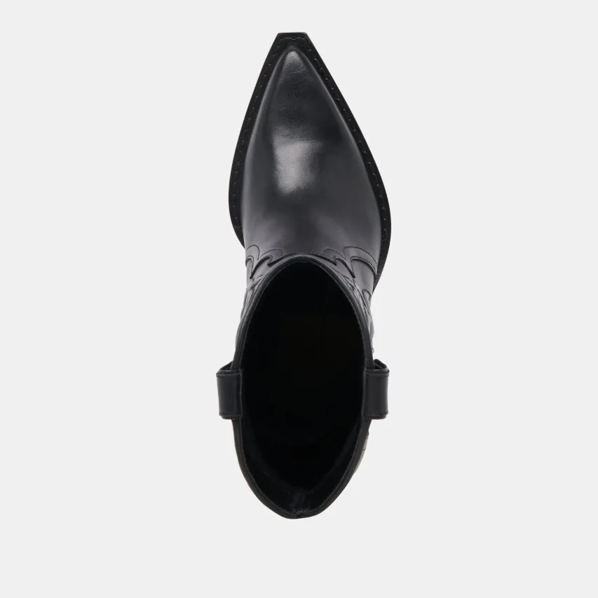 RIMONA BOOTIES BLACK LEATHER^Dolce Vita New