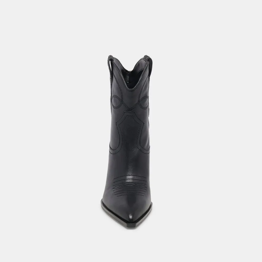 RIMONA WIDE CALF BOOTIES BLACK LEATHER^Dolce Vita Hot
