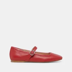 RODNI BALLET FLATS RED LEATHER^Dolce Vita Clearance