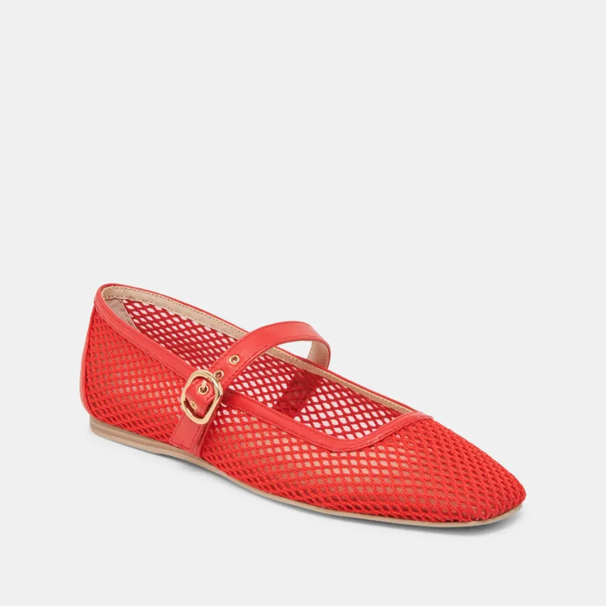 RODNI MESH BALLET FLATS CHILI WOVEN MESH^Dolce Vita Best