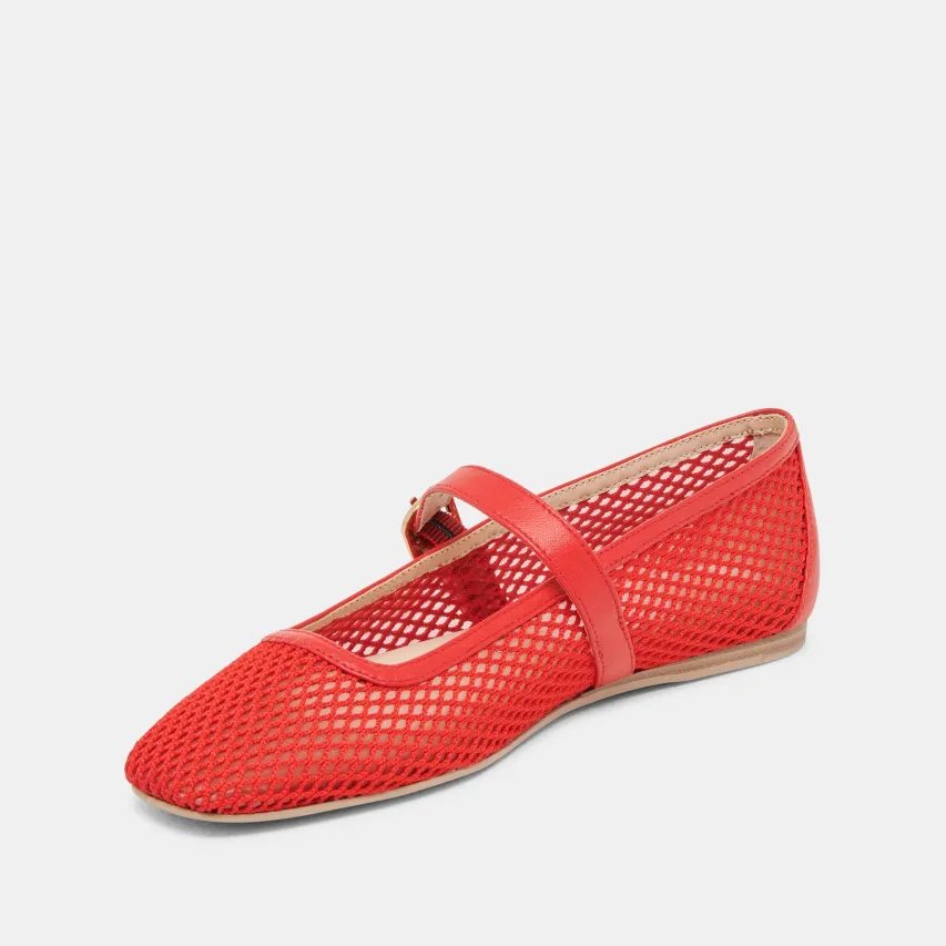RODNI MESH BALLET FLATS CHILI WOVEN MESH^Dolce Vita Best