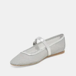 RODNI MESH BALLET FLATS SILVER WOVEN MESH^Dolce Vita Sale