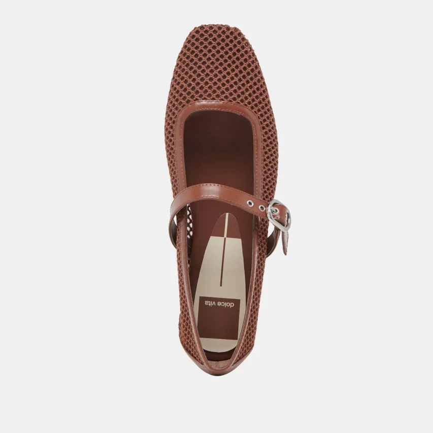 RODNI MESH BALLET FLATS TOFFEE WOVEN MESH^Dolce Vita New
