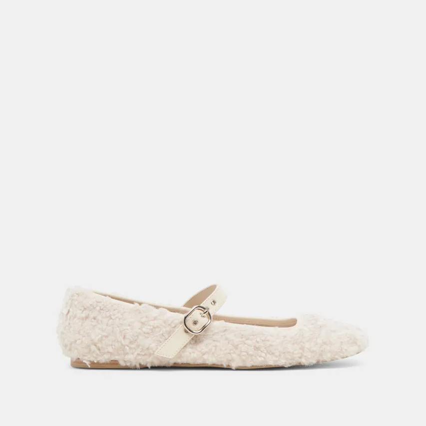 RODNI PLUSH BALLET FLATS CREME PLUSH^Dolce Vita New