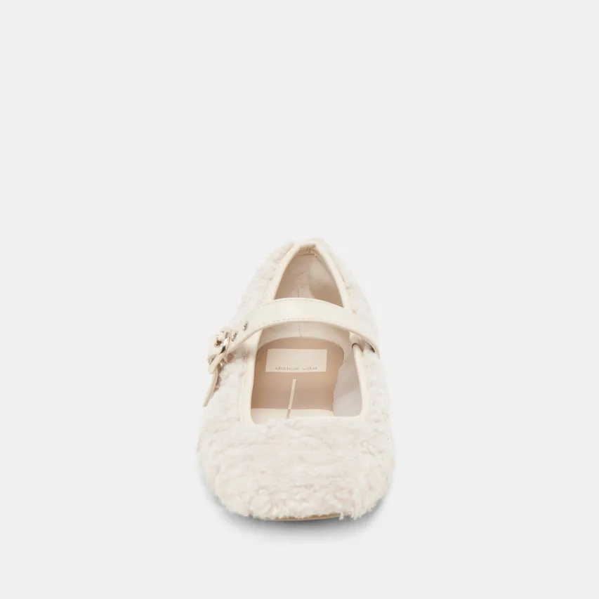 RODNI PLUSH BALLET FLATS CREME PLUSH^Dolce Vita New