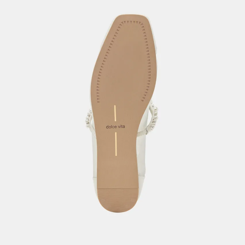 ROLLIN PEARL BALLET FLATS WHITE MESH^Dolce Vita Hot