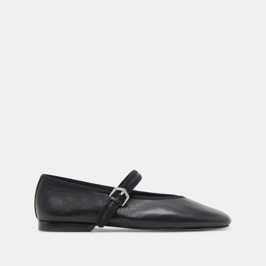 ROSLYN BALLET FLATS BLACK LEATHER^Dolce Vita Discount