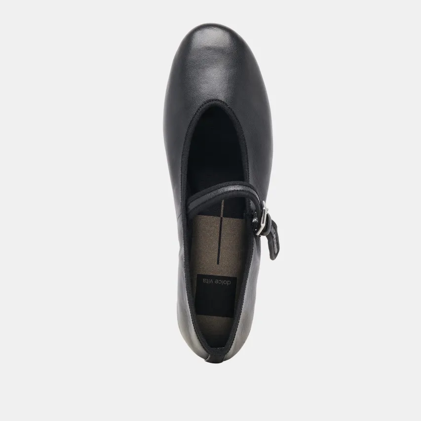 ROSLYN BALLET FLATS BLACK LEATHER^Dolce Vita Discount