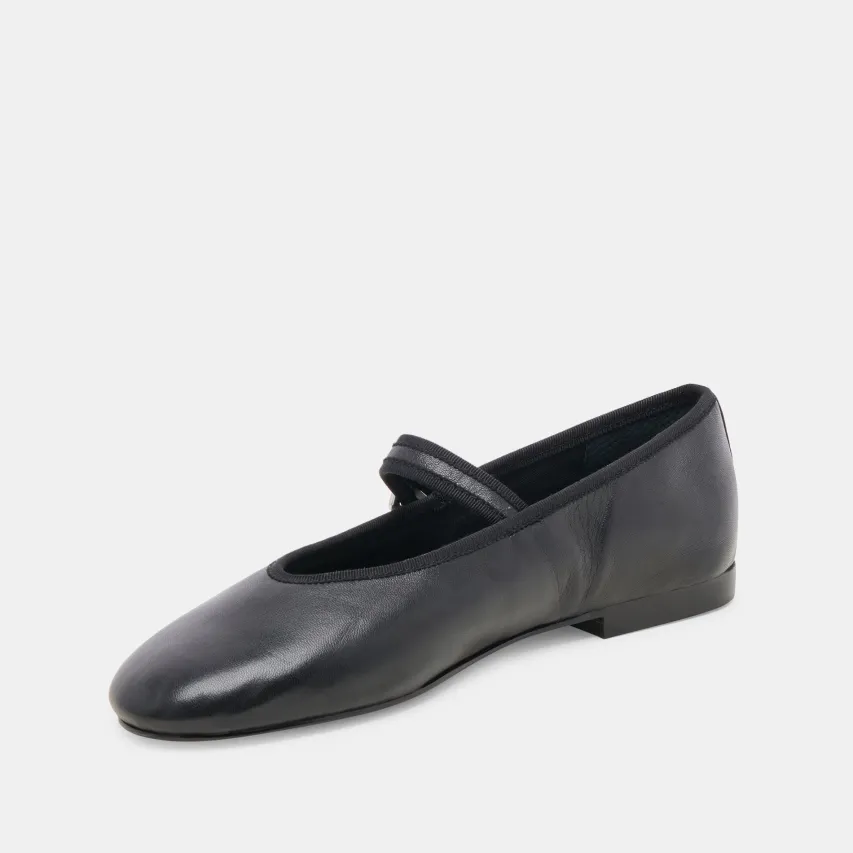 ROSLYN BALLET FLATS BLACK LEATHER^Dolce Vita Discount