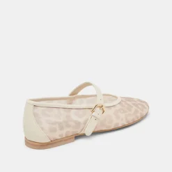 ROSLYN BALLET FLATS WHITE LEOPARD MESH^Dolce Vita Discount