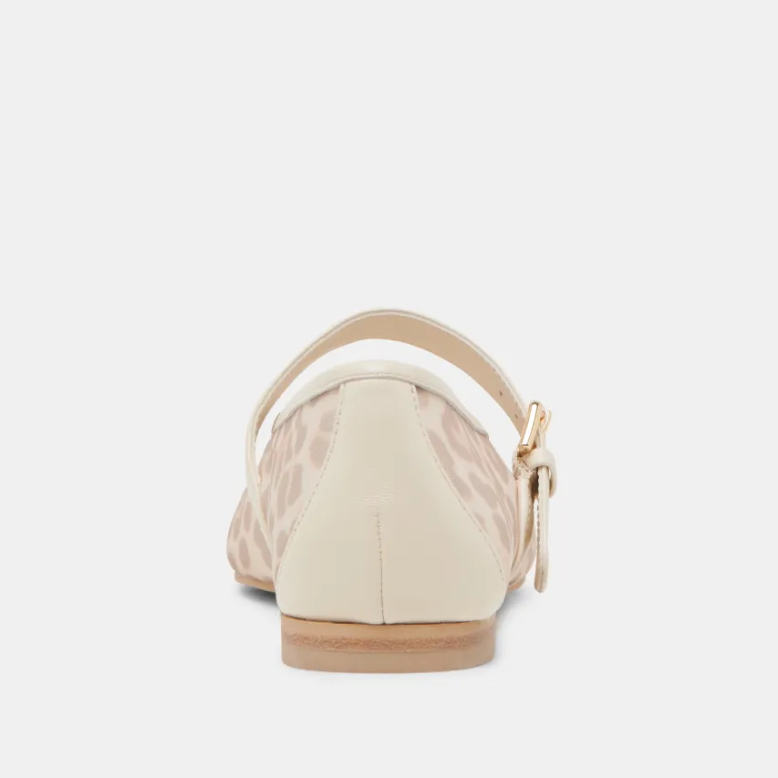ROSLYN BALLET FLATS WHITE LEOPARD MESH^Dolce Vita Discount