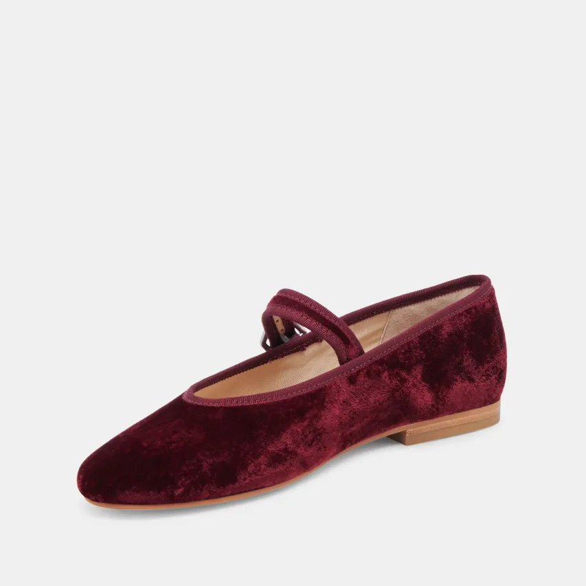 ROSLYN BALLET FLATS WINE VELVET^Dolce Vita Discount