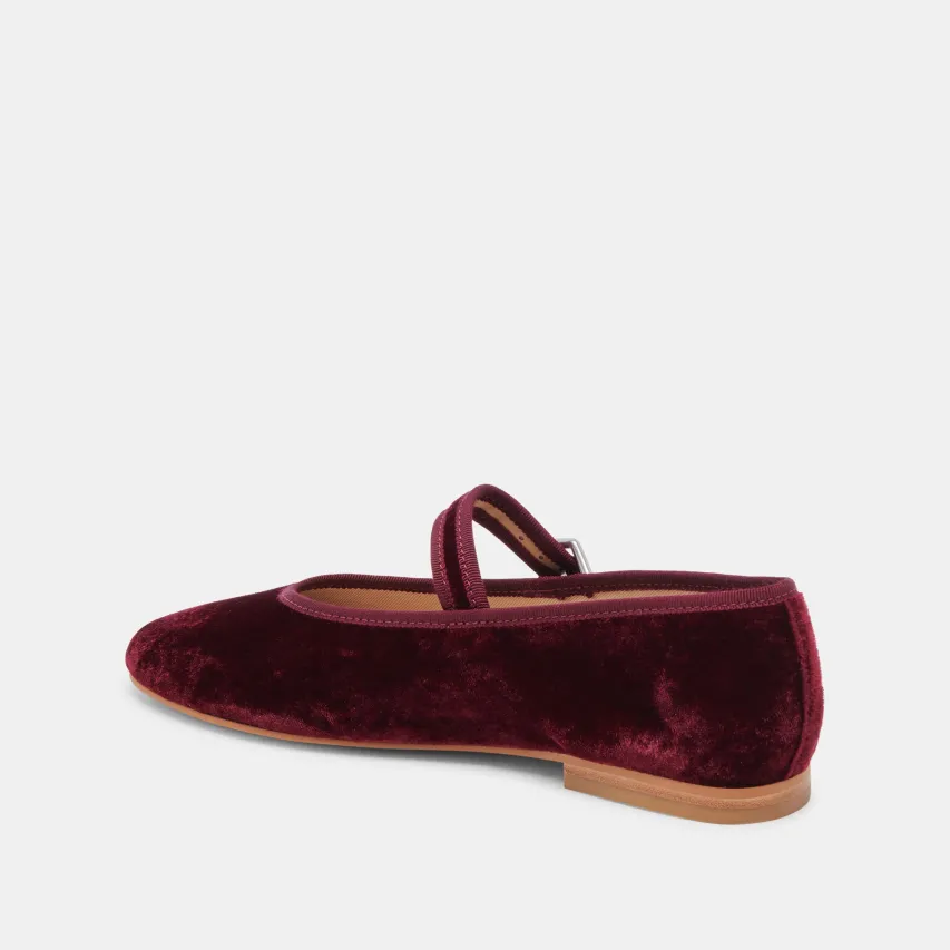 ROSLYN BALLET FLATS WINE VELVET^Dolce Vita Discount