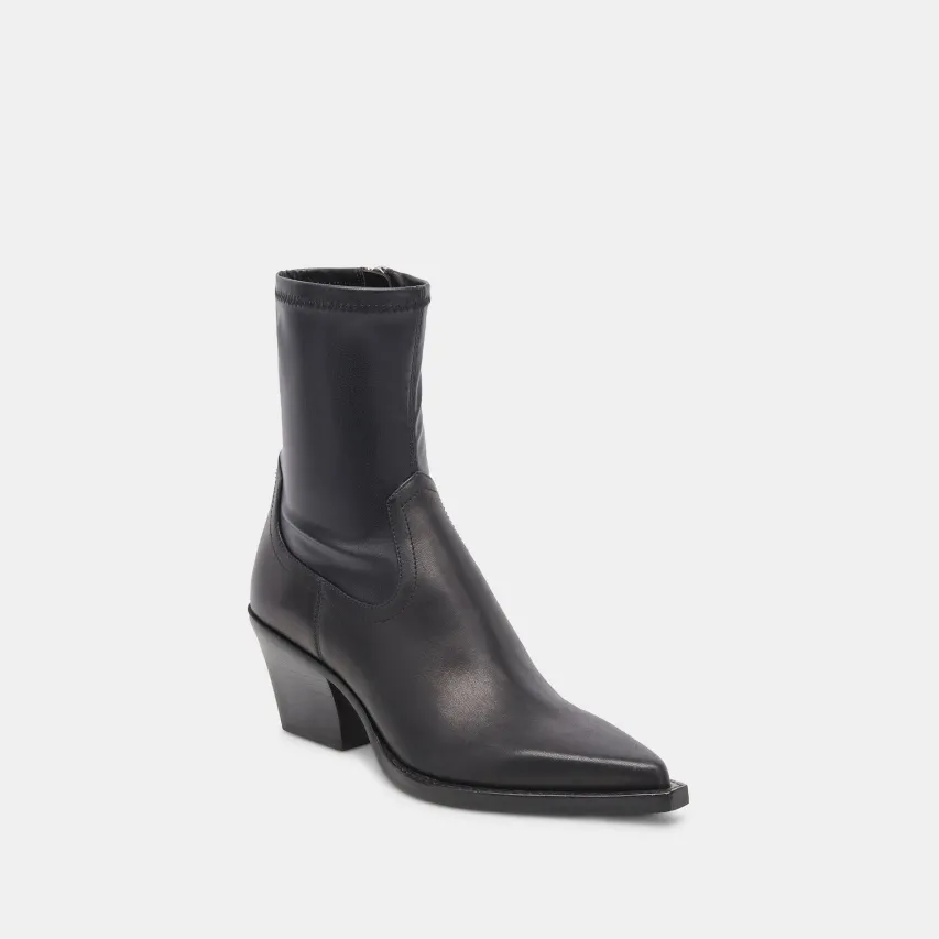 RUTGER WIDE CALF BOOTS BLACK LEATHER^Dolce Vita Clearance
