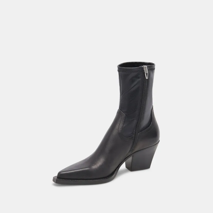 RUTGER WIDE CALF BOOTS BLACK LEATHER^Dolce Vita Clearance