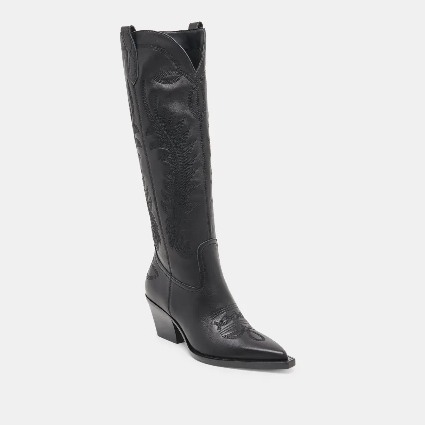 RYATT BOOTS BLACK LEATHER^Dolce Vita Clearance