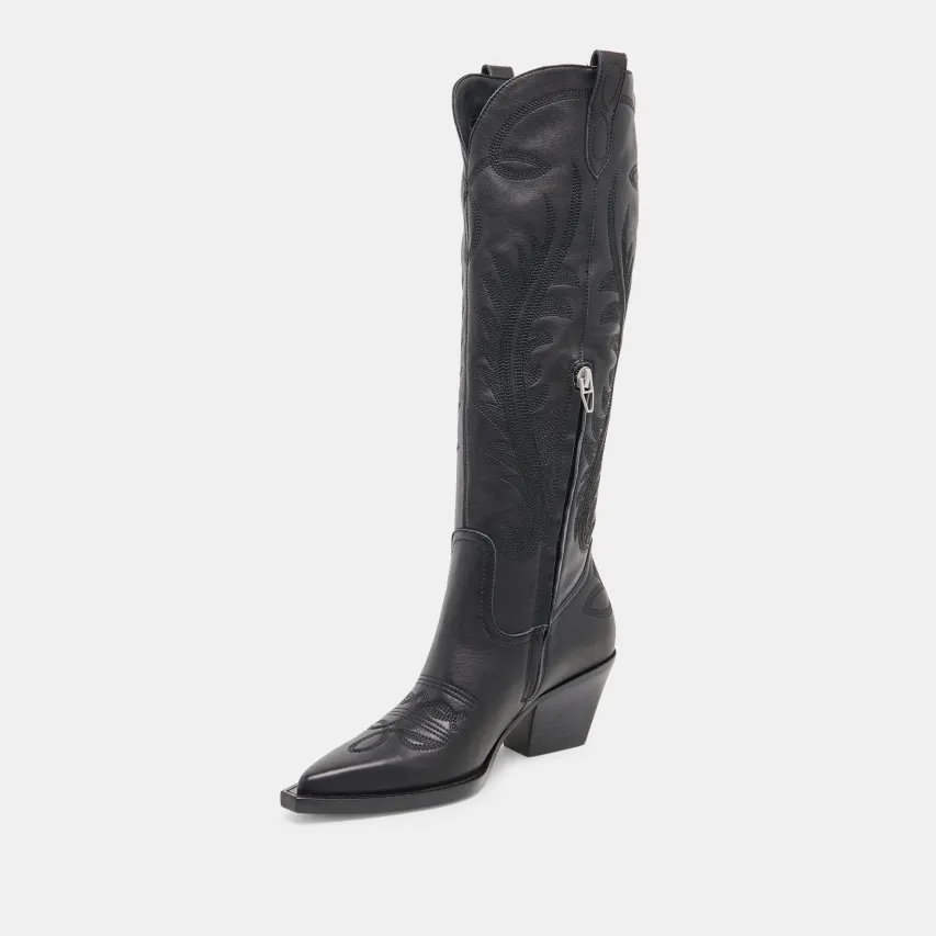 RYATT BOOTS BLACK LEATHER^Dolce Vita Clearance