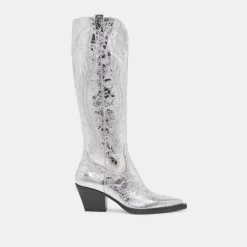 RYATT BOOTS SILVER DISTRESSED LEATHER^Dolce Vita Best