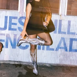 RYATT BOOTS SILVER DISTRESSED LEATHER^Dolce Vita Best