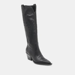 RYATT EXTRA WIDE CALF BOOTS BLACK LEATHER^Dolce Vita Hot