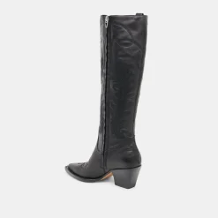RYATT EXTRA WIDE CALF BOOTS BLACK LEATHER^Dolce Vita Hot