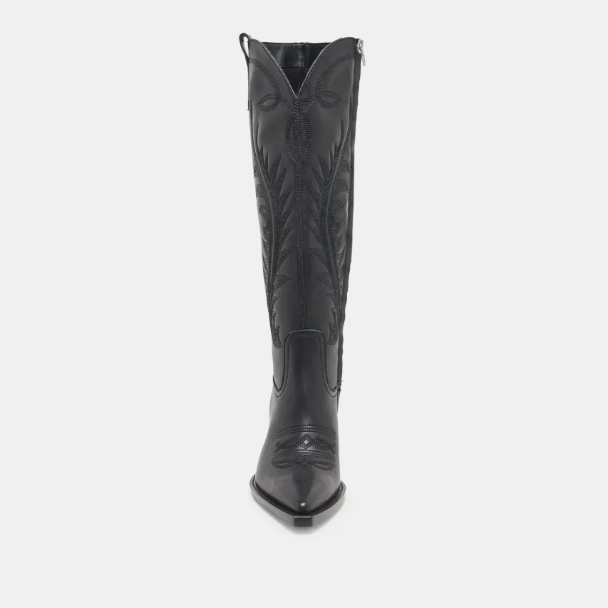 RYATT EXTRA WIDE CALF BOOTS BLACK LEATHER^Dolce Vita Hot