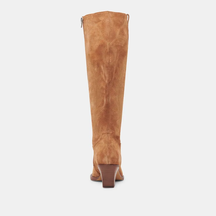 RYATT EXTRA WIDE CALF BOOTS PECAN SUEDE^Dolce Vita Online