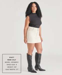 RYATT WIDE CALF BOOTS BLACK LEATHER^Dolce Vita Outlet