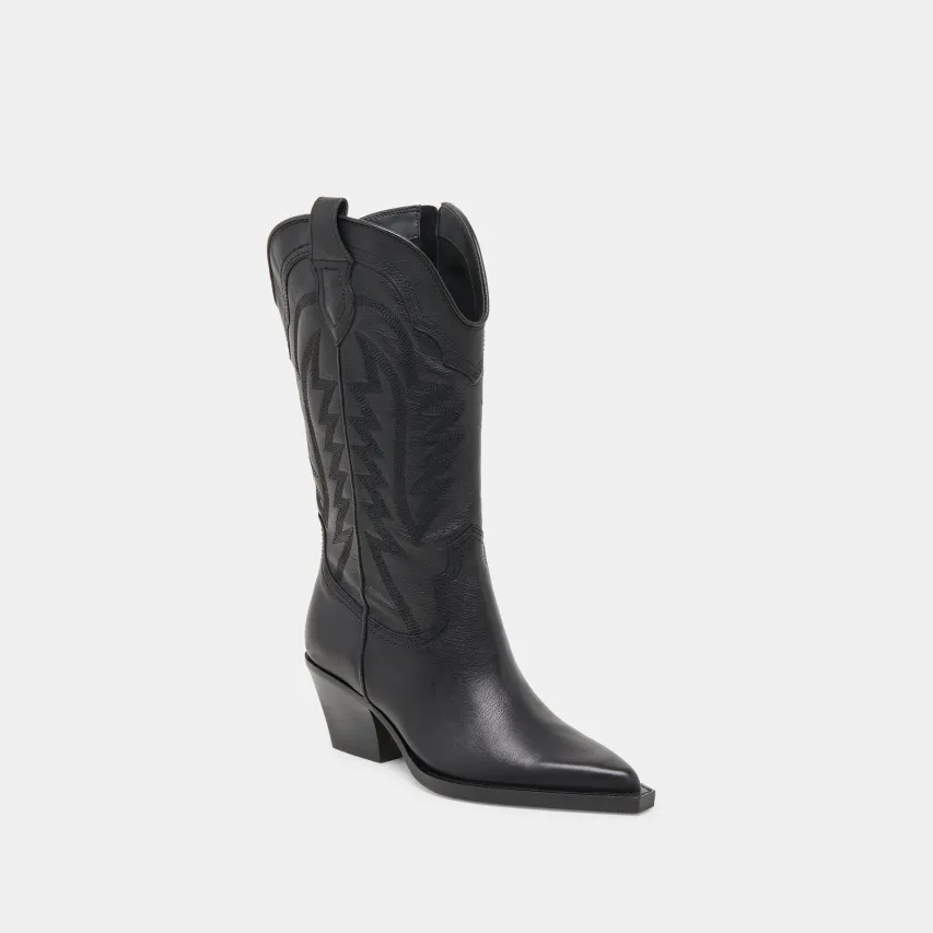 RYLAND EXTRA WIDE CALF BOOTS BLACK LEATHER^Dolce Vita Sale