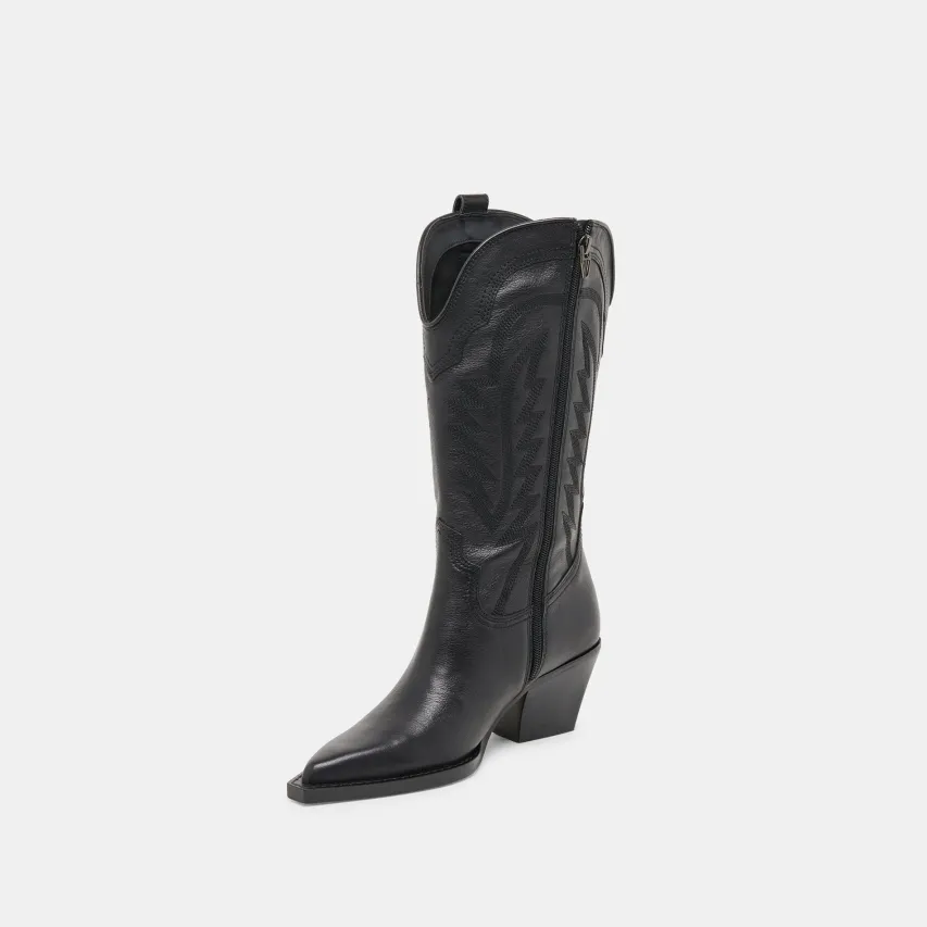 RYLAND EXTRA WIDE CALF BOOTS BLACK LEATHER^Dolce Vita Sale
