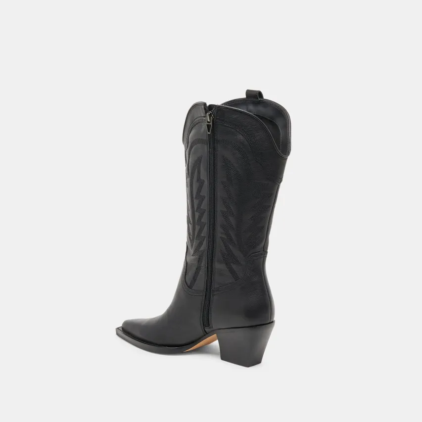 RYLAND EXTRA WIDE CALF BOOTS BLACK LEATHER^Dolce Vita Sale