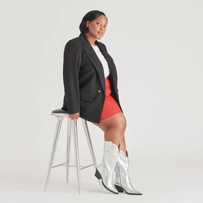 RYLAND EXTRA WIDE CALF BOOTS SILVER DISTRESSED LEATHER^Dolce Vita Fashion