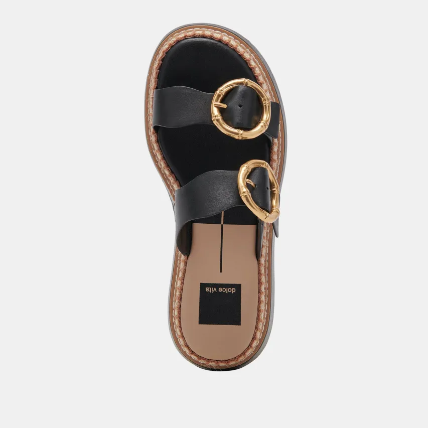 RYSHA SANDALS BLACK LEATHER^Dolce Vita New
