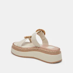 RYSHA SANDALS IVORY LEATHER^Dolce Vita Online