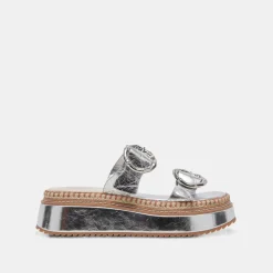 RYSHA SANDALS SILVER CRINKLE PATENT^Dolce Vita Best