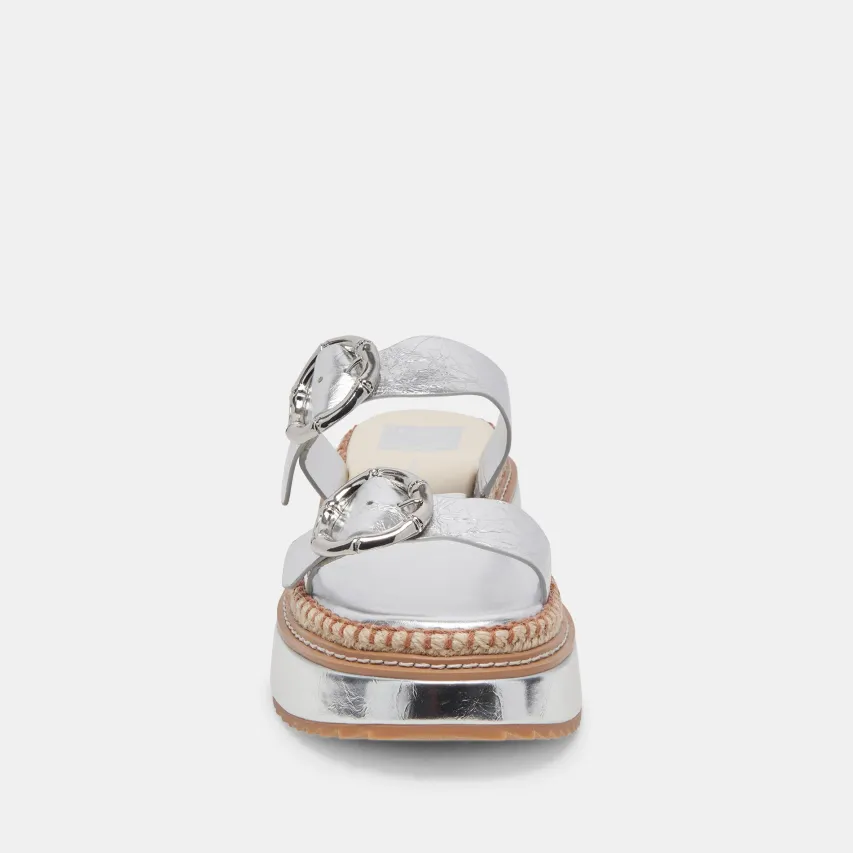 RYSHA SANDALS SILVER CRINKLE PATENT^Dolce Vita Best