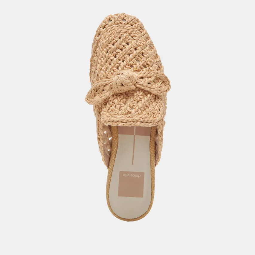 SABOR FLATS LT NATURAL RAFFIA^Dolce Vita New