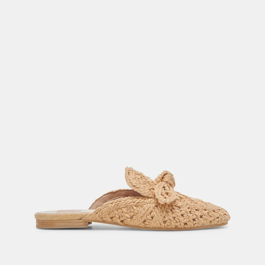 SABOR FLATS LT NATURAL RAFFIA^Dolce Vita New